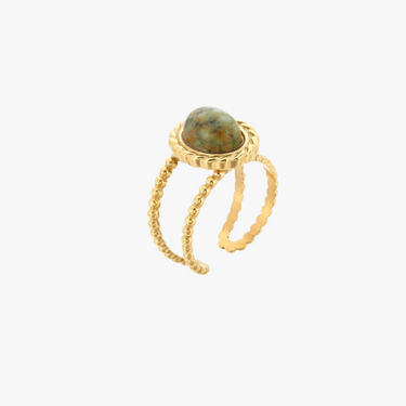 Jade Agaat Natuursteen Ring