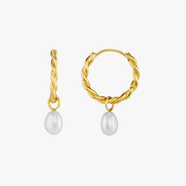 Serena Pearl Hoops