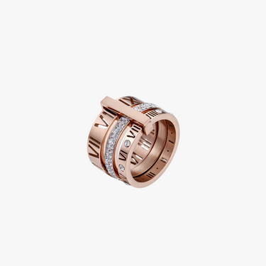 Roman Numerals Stack Ring