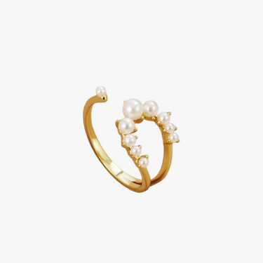 Elegante wip-wap parelring 