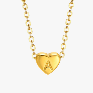 Engraved Initial Heart Pendant
