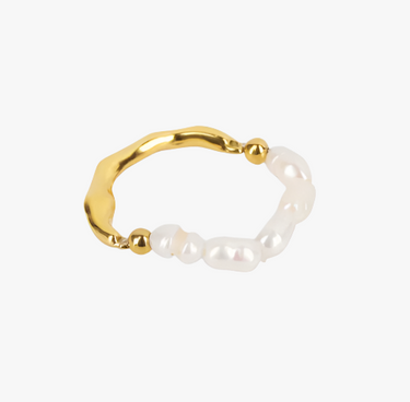 Lilly gouden parelring