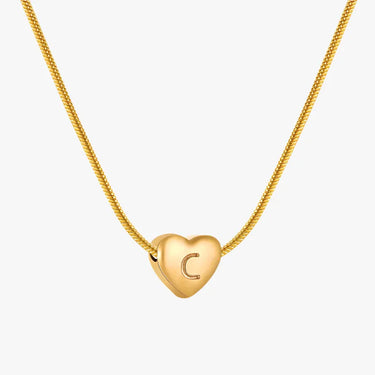 Hartvormige initialenketting